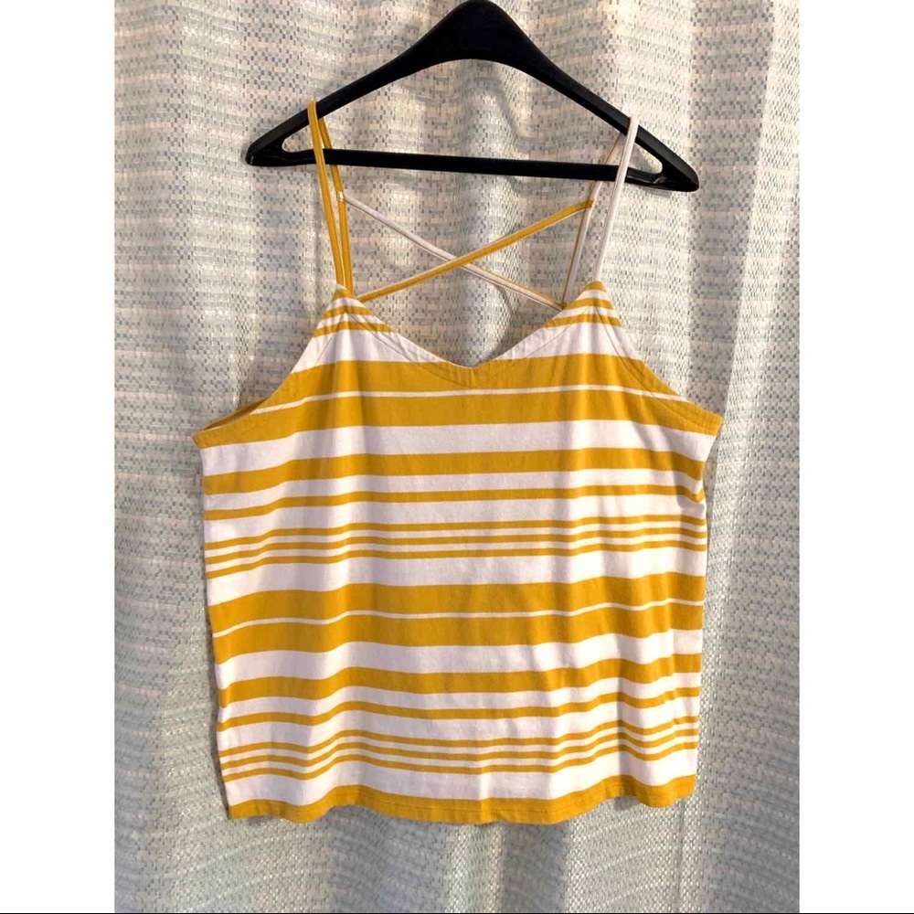 UNIVERSAL THREAD Gold and White Stripe Cami